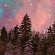 Зимняя ночь. Ночной пейзаж. Картины. Яркие картины Ланы. Интернет-магазин Ярмарка Мастеров.  Фото №2
