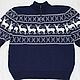 Hombres suéter de los Ciervos. Sweaters and jumpers. Knitted Things For All (matronka). Ярмарка Мастеров.  Фото №15