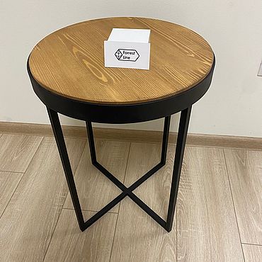Кофейный столик круглый лофт