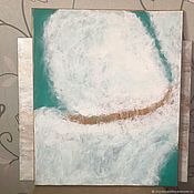 Картина масляной пастелью абстрактная «Прилетели» 297х420 мм