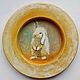 Oil painting 'White Bunny', in a round frame, Pictures, Nizhny Novgorod,  Фото №1