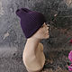 Women's knitted hat, beanie, hat, pumpkin, warm hat, Caps, Ozersk,  Фото №1