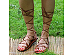 NEW!  Босоножки гладиаторы из кожи рыжие. Босоножки. Каторина Рукодельница HandMadeButik. Ярмарка Мастеров.  Фото №4