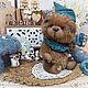 Тедди мишка — Коллекционная интерьерная игрушка ручной работы, teddy. Мишки Тедди. handmade_toys.lab | Добрые тедди. Ярмарка Мастеров.  Фото №11