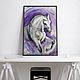 Картина маслом "Белый жеребец", конь, лошадь, интерьерная. Картины. O.Sh art studio. Ярмарка Мастеров.  Фото №6