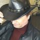Men's leather hat. Cowboy hat. SMPRX, Hats1, St. Petersburg,  Фото №1