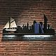 New York city small shelf with LED backlight, Shelves, Moscow,  Фото №1