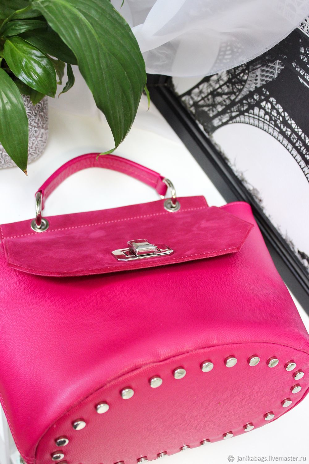 Сумка женская Кристи фуксия большая в интернет-магазине Ярмарка ...