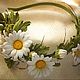 Украшения из кожи с цветами .Кожаный ободок для волос БЕЛЫЕ РОМАШКИ. Ободки. Ирина Влади. Интернет-магазин Ярмарка Мастеров.  Фото №2