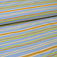 Жаккард шелковый плотный золотисто-голубой в полоску, Ткани, Москва,  Фото №1