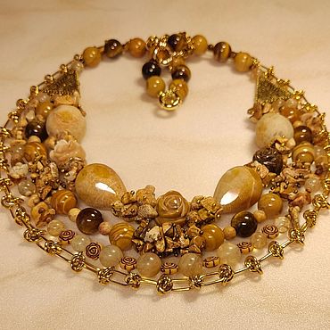 Украшения ручной работы. Ярмарка Мастеров - ручная работа Колье:Песчаные розы пустыни. Handmade.