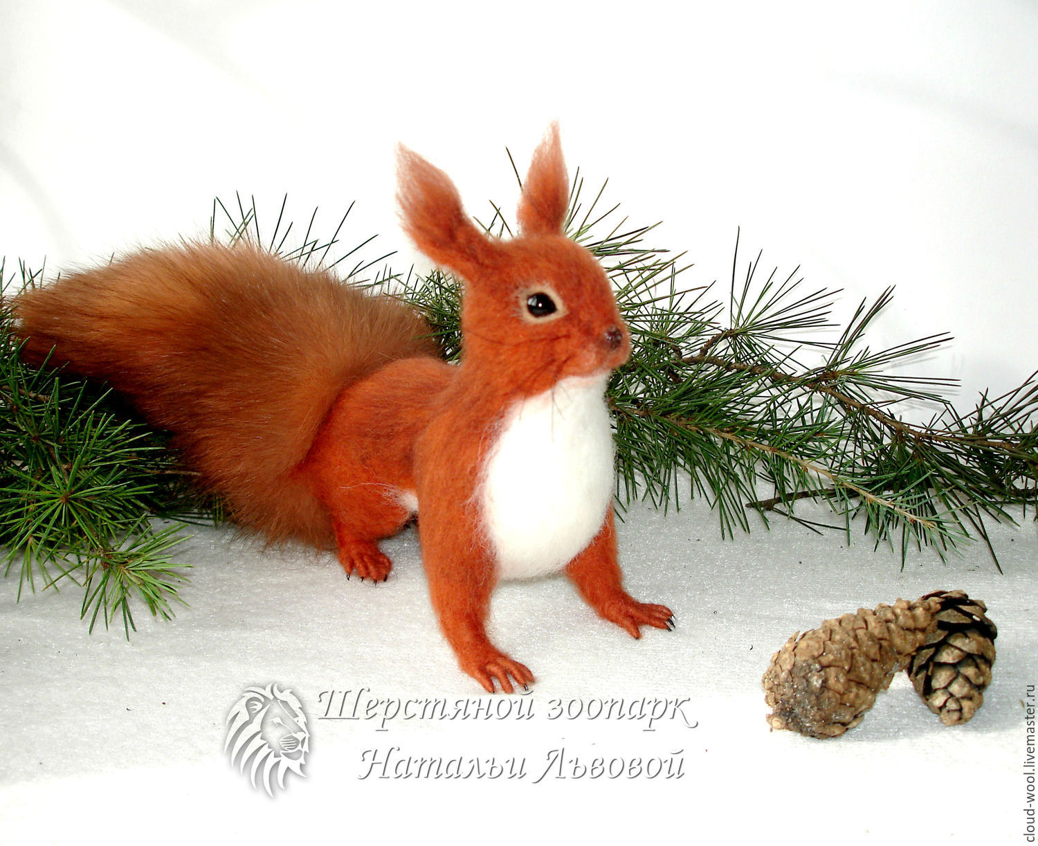 Рыжая белочка – игрушка интерьерная / белка валяная из шерсти /войлок ...