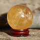 Citrine buy Esotericism ball of citrine Esoteric accessory handmade Natural citrine Ball, citrine Talisman and amulet, the Orb on the stand for collection
