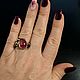 Flat ring with ruby. Rings. Granosdecostura (Granosdecostura). Online shopping on My Livemaster.  Фото №2