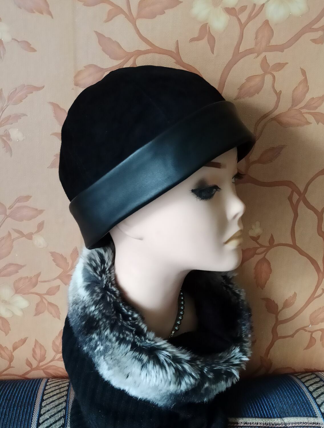 Круглая замшевая шапка Докер на весну осень купить в интернет-магазине ...