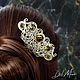 Hairpin with a golden quartz stone ' Gold', Hairpin, St. Petersburg,  Фото №1