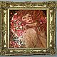 Девушка, фрагмент картины в мозаике (копия знаменитой работы Климта), Картины, Москва,  Фото №1