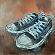 Oil Painting Sneakers Shoes Interior Painting Gift for a Man. Pictures. Lana Zaitceva. My Livemaster. Фото №6