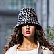 Шляпа из велюра с леопардовым орнаментом "Холли", Шляпы, Москва,  Фото №1