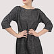 Dress classic straight knitted gray black solid color. Dresses. Yana Levashova Fashion. My Livemaster. Фото №5