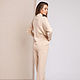 Order Beige women's suit with a high neck for the road. SHAPAR - knitting clothes. Livemaster. . Suits Фото №3