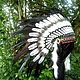 Order Double Feathers Indian Headdress, Native American Warbonnet. Indian Headdress Co. Livemaster. . Carnival Hats Фото №3