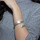 Minima Series Curl bracelet in brushed silver ASH0009, Cuff bracelet, Yerevan,  Фото №1