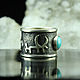 Order Lakemba ring with turquoise made of 925 sterling silver RO0011. Sunny Silver. Livemaster. . Rings Фото №3