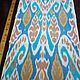 Uzbek silk ikat. The cloth hand weaving of Adras. ST011, Fabric, Odintsovo,  Фото №1