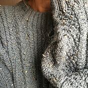 Мужская одежда handmade. Livemaster - original item Men`s sweater knitted with braids Tweed Sweater. Handmade.