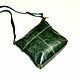Leather bag green. Crossbody bag. J.P.-Handmade Designer Bags. My Livemaster. Фото №5