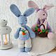 Set of toys bunny boy and girl knitted. Amigurumi dolls and toys. Amigurushka. Online shopping on My Livemaster.  Фото №2