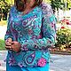 Blouse Irish lace Turquoise fairy tale, Sweater Jackets, Kiev,  Фото №1