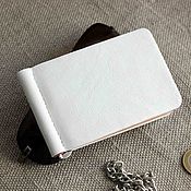 Сумки и аксессуары handmade. Livemaster - original item White clip for genuine leather bills. Handmade.