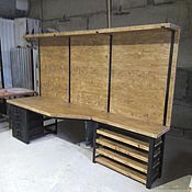 Мебель: Столы из срезов карагача, термодревесина 1