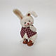Bunny in a vest. Rabbit miniature. Rabbit -. Miniature figurines. kuklaolya08. My Livemaster. Фото №5