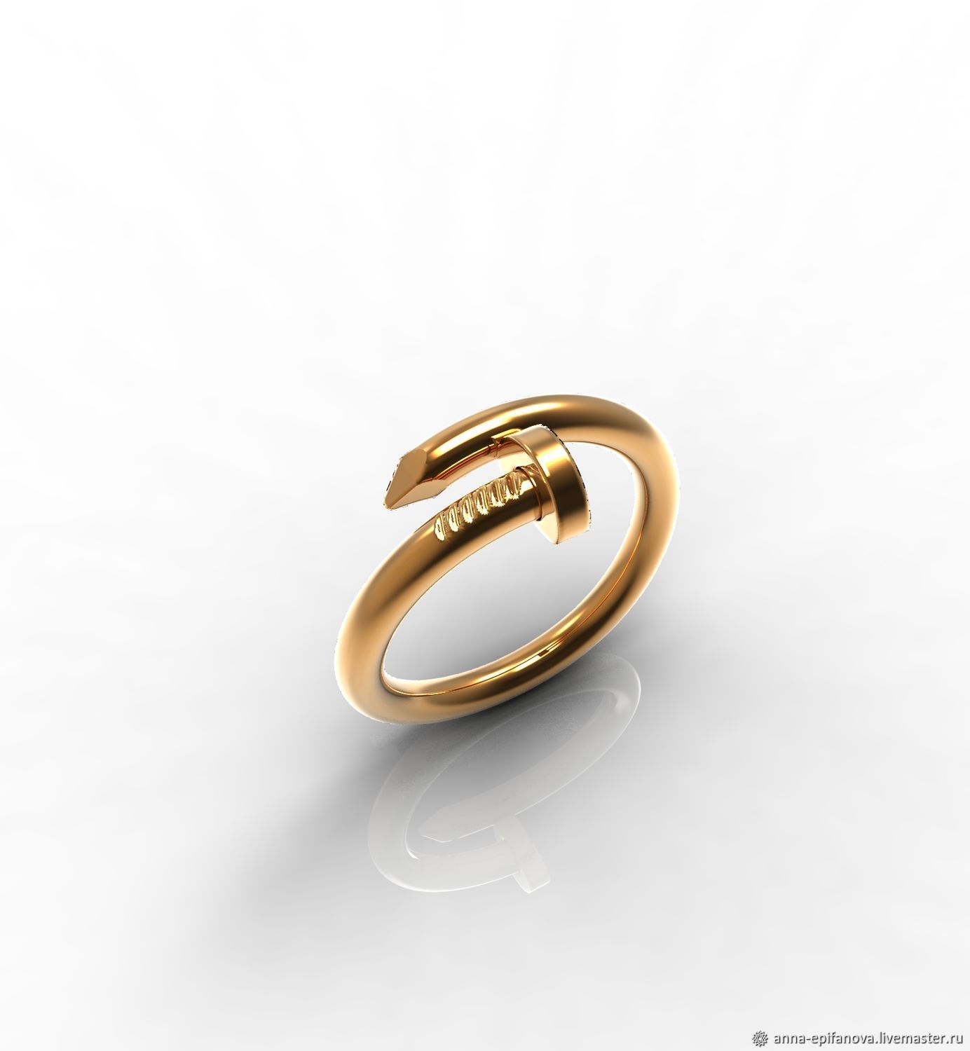 Кольцо - гвоздь золото 585 пробы (К38) в интернет-магазине Ярмарка Мастеровпо цене 32000 ₽ – NVZBSRU