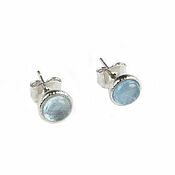 Украшения handmade. Livemaster - original item Earrings with aquamarine silver, earrings with aquamarine in silver. Handmade.