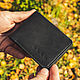 Bifold dark brown leather wallet. Wallets. G.L.A.D.. Online shopping on My Livemaster.  Фото №2