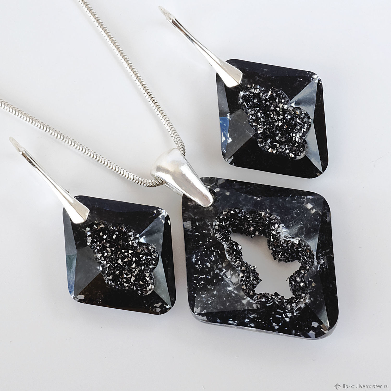 Swarovski серебро 925 Комплект серьги и подвеска Сваровски, купить в ...