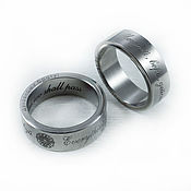 Украшения handmade. Livemaster - original item Titanium rings with engraving. Handmade.