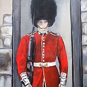Картины и панно handmade. Livemaster - original item London Oil Painting Guardsman Royal Guard Cityscape. Handmade.