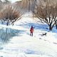 Watercolor painting ' Winter in the park '. Pictures. Senchilova Evgenia. Online shopping on My Livemaster.  Фото №2