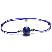 Украшения handmade. Livemaster - original item Bracelet for the 6th chakra with lapis lazuli, 925 silver. Handmade.