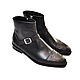 Men's ankle boots, made of ostrich leather and genuine leather, winter version, Ankle boot, Tosno,  Фото №1