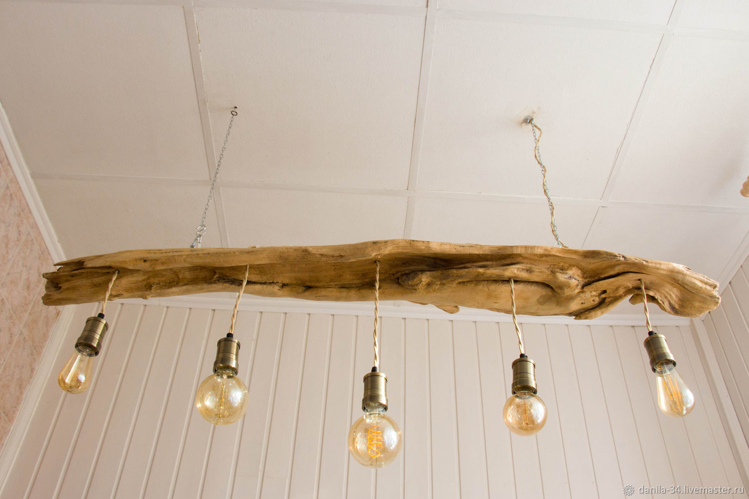 Люстра "Кость морского зверя", из коряги в стиле дрифтвуд на заказ в ...