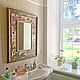 Tiles and tiles: Bathroom panels of Orchids and hummingbirds. Tile. Flera Daminova Rospis farfora. (artflera). Ярмарка Мастеров.  Фото №4