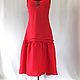 Dress linen, red. Sleeveless dress. Dresses. Boho-Eklektika. Online shopping on My Livemaster.  Фото №2