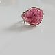 Rubellite tourmaline ring (cut) in 925 silver. Rings. marusjy. My Livemaster. Фото №4