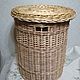 Large wicker basket for linen with a cover made from natural willow twigs. Storage Box. Elena Shitova - basket weaving. Online shopping on My Livemaster.  Фото №2